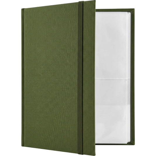 Cozoy Mixed-Pocket Ticket Storage Album 80 Sleeves Moss - Product view