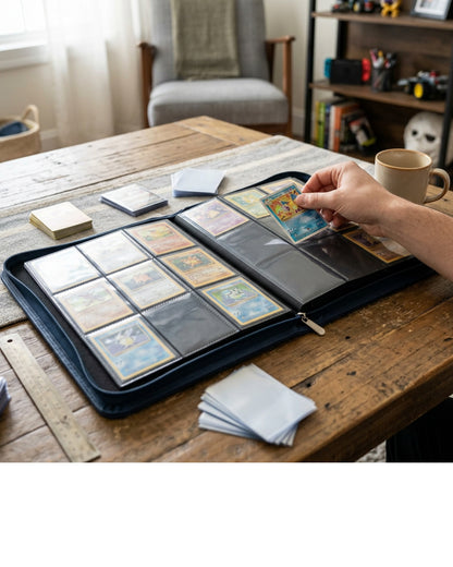 Cozoy Nine-Pocket Card Storage Binder 360 Cards Midnight - Lifestyle view